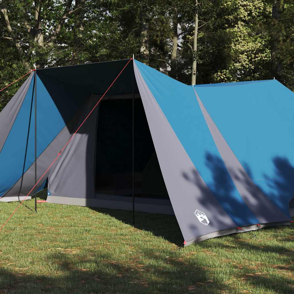 Vidaxl gezinstent met dak met opslag blauw en grijs 660 x 456 x 200 cm