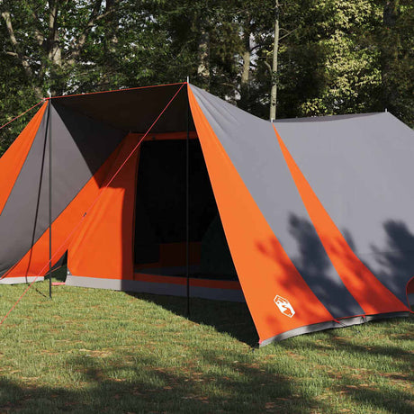 Vidaxl gezinstent met dak grijs en oranje 660 x 456 x 200 cm