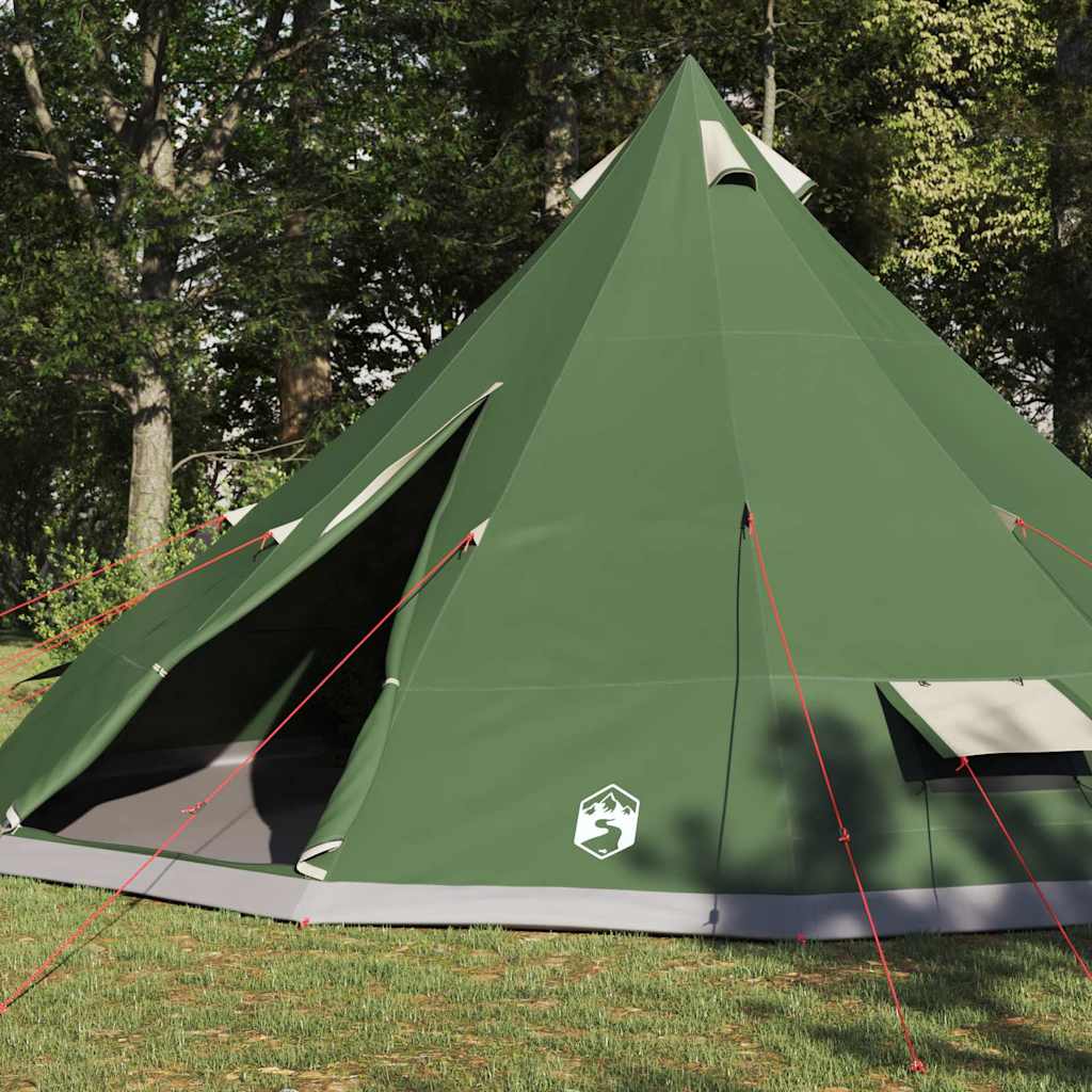 Vidaxl familie tipi tent tipi met dak groen 560 x 560 x 300 cm