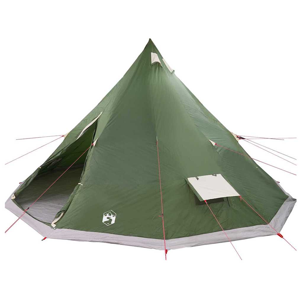 Vidaxl familie tipi tent tipi met dak groen 560 x 560 x 300 cm