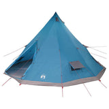 Vidaxl familie tipi tent tipi blauw en grijs 560 x 560 x 300 cm