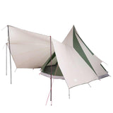 Vidaxl familie tipi tent tipi groen en beige 510 x 690 x 330 cm