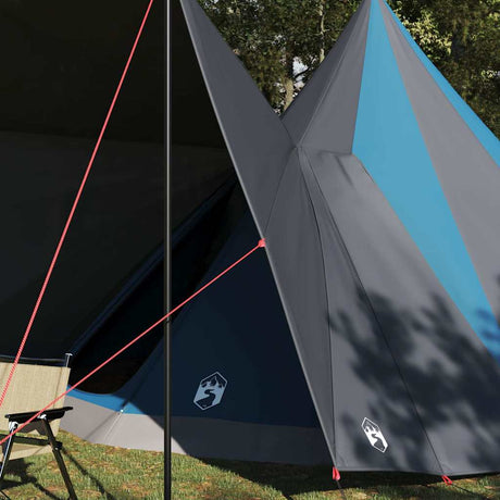 Vidaxl familie tipi tent tipi blauw en grijs 510 x 690 x 330 cm