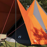 Vidaxl familie tipi tent tipi grijs en oranje 510 x 690 x 330 cm