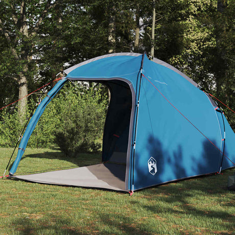Vidaxl tent huisje blauw 370 x 230 x 185 cm polyester en glasvezel