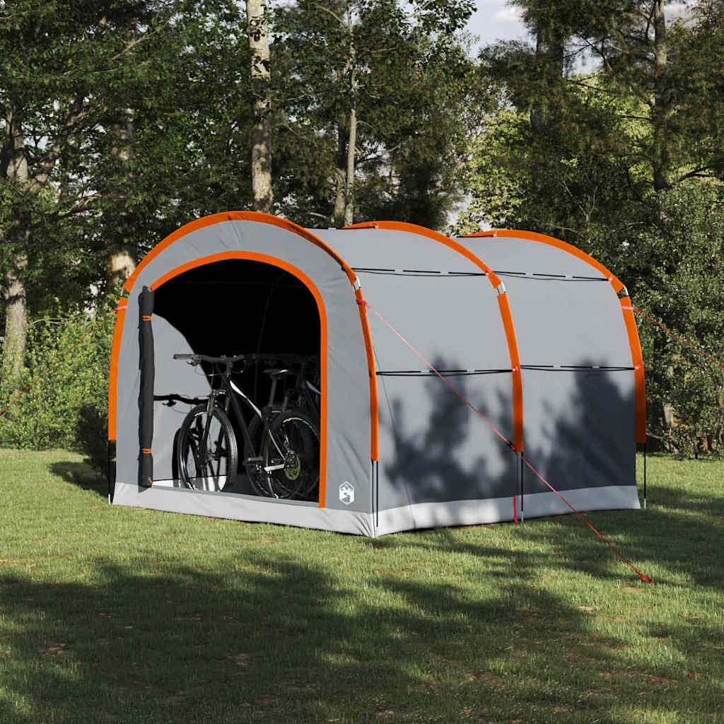 Vidaxl tent met dak grijs en oranje 268 x 240 x 191 cm polyester