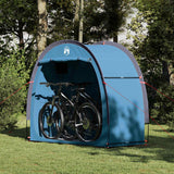 Vidaxl fietstent met dak met opslag blauw 210 x 90 x 174 cm