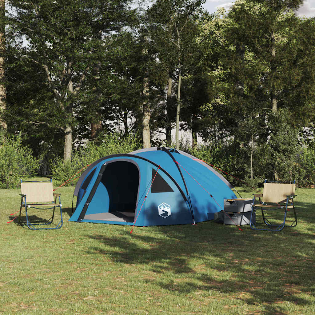 Vidaxl camping tent met dak blauw 308 x 268 x 130 cm polyester