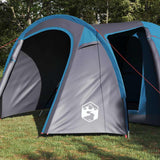 Vidaxl koepeltent koepel met dak met opslag blauw 384 x 254 x 170 cm