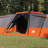 Vidaxl gezinstent met dak grijs en oranje 833 x 585 x 216 cm taft