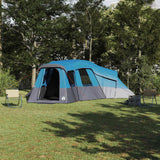 Vidaxl gezinstent met dak met opslag blauw 762 x 655 x 218 cm taft