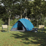 Vidaxl camping tent met dak met opslag blauw 320 x 275 x 190 cm taft