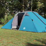Vidaxl tunnel tent met dak met opslag blauw 510 x 240 x 156 cm taft