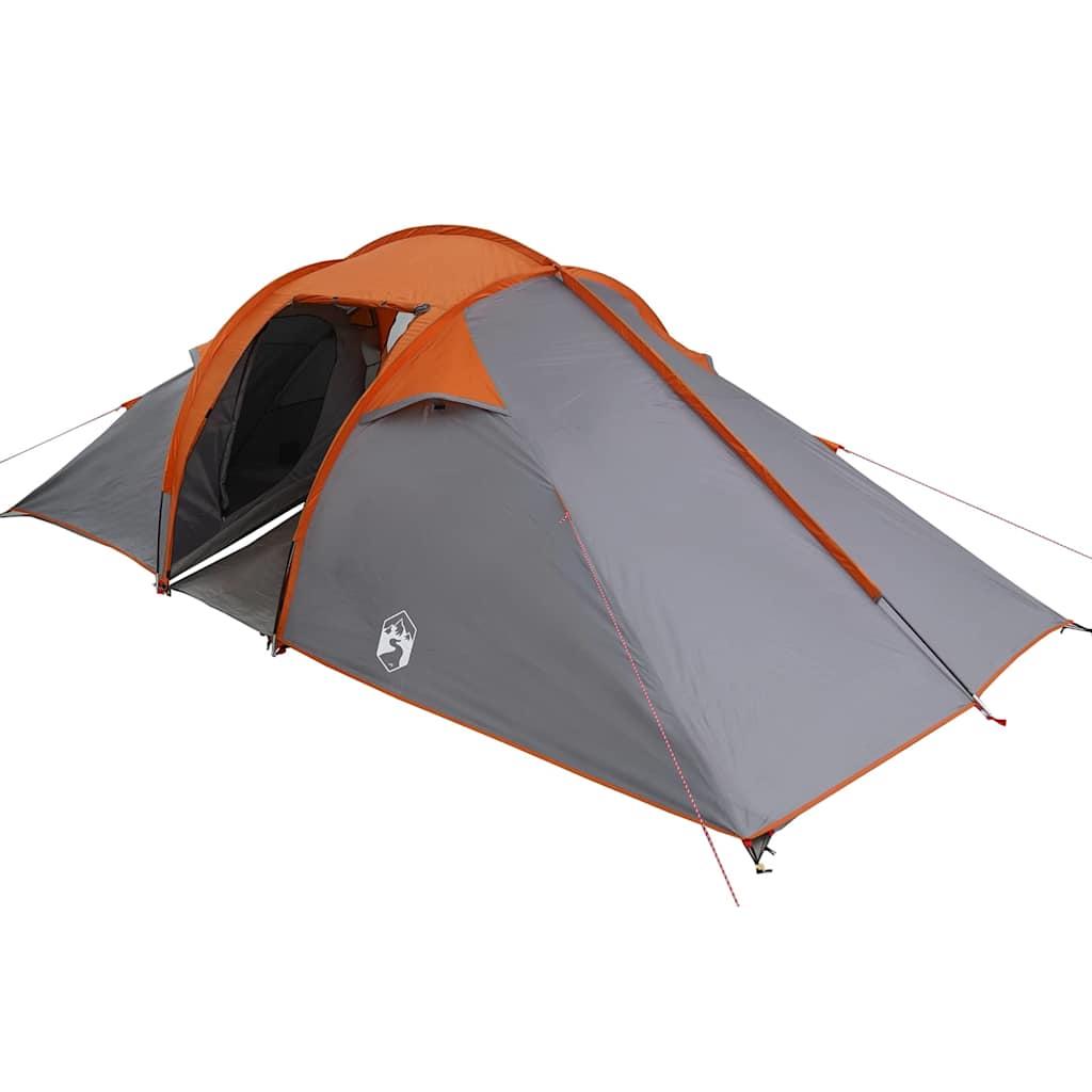 Vidaxl tunnel tent met dak grijs en oranje 510 x 240 x 156 cm taft