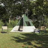 Vidaxl tipi tent 6-persoons waterdicht groen taft