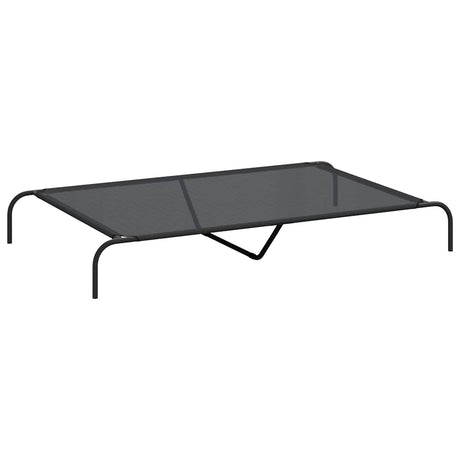 Vidaxl hondenmand verhoogd 150x90x20 cm textiel en staal zwart