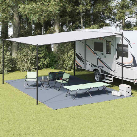 Vidaxl tenttapijt blauw en grijs 600 x 400 cm polyetheen