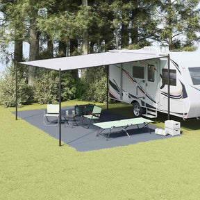 Vidaxl tenttapijt blauw en grijs 700 x 400 cm polyetheen