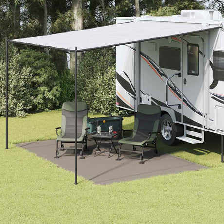 Vidaxl tenttapijt lichtgrijs 400 x 250 cm polyetheen