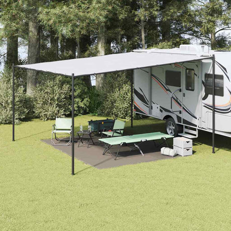 Vidaxl tenttapijt lichtgrijs 400 × 300 cm polyetheen