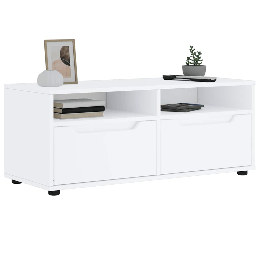 Vidaxl tv-meubel visnes 100x40x38 cm bewerkt hout wit