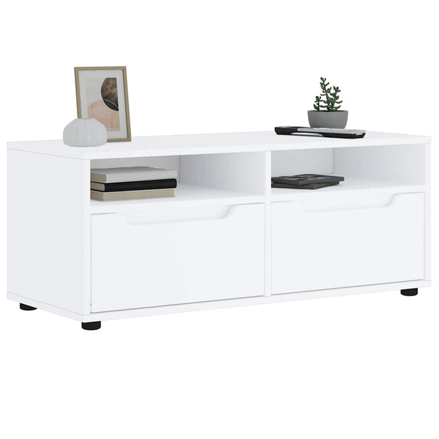 Vidaxl tv-meubel visnes 100x40x38 cm bewerkt hout wit