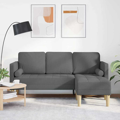 Vidaxl bankstel donkergrijs 173 x 131 x 67 cm polyester