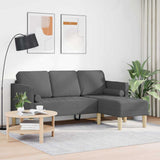 Vidaxl bankstel donkergrijs 173 x 131 x 67 cm polyester