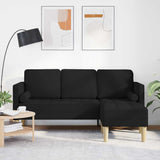 Vidaxl bankstel zwart 173 x 131 x 67 cm polyester