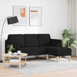 Vidaxl bankstel zwart 173 x 131 x 67 cm polyester