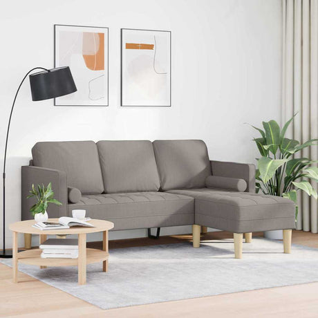 Vidaxl bankstel taupe 173 x 131 x 67 cm polyester