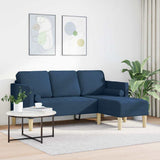 Vidaxl bankstel met kussen blauw polyester