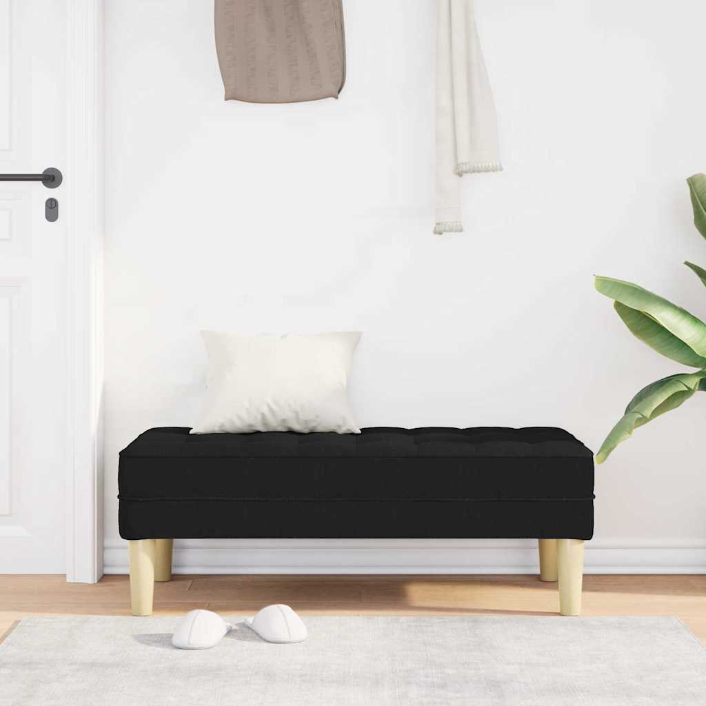 Vidaxl bank met kussen zwart 113 x 57 x 39 cm stof