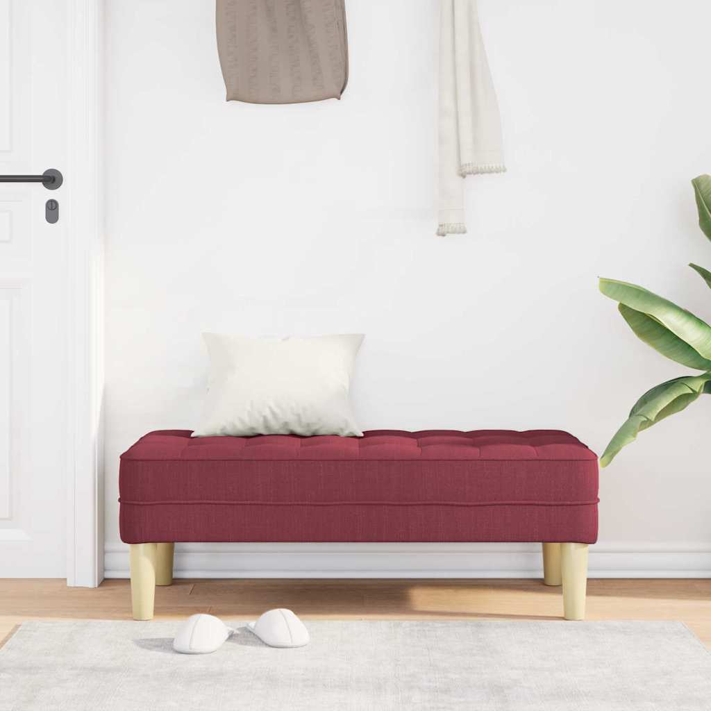 Vidaxl bank met kussen wijnrood 113 x 57 x 39 cm stof