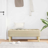 Vidaxl bank met kussen crème 113 x 57 x 39 cm stof