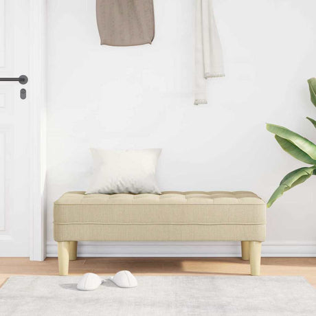 Vidaxl bank met kussen crème 113 x 57 x 39 cm stof
