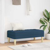 Vidaxl bank met kussen blauw 113 x 57 x 39 cm stof
