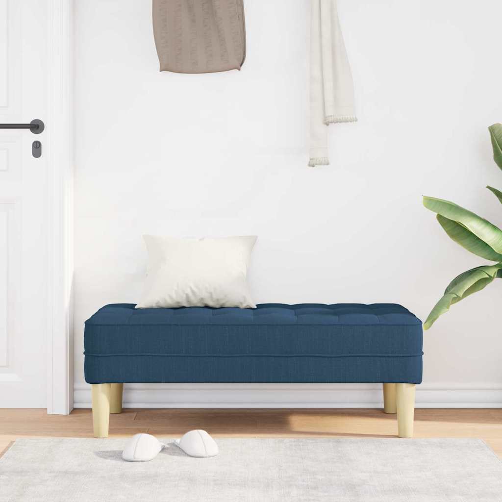Vidaxl bank met kussen blauw 113 x 57 x 39 cm stof