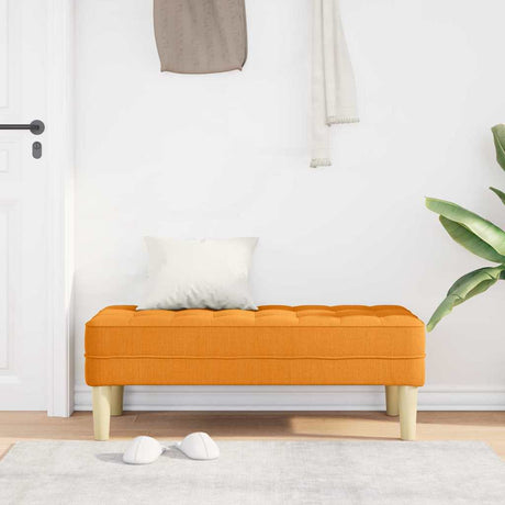 Vidaxl bank met kussen donkergeel 113 x 57 x 39 cm stof