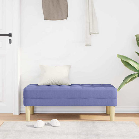 Vidaxl bank met kussen jeans blauw 113 x 57 x 39 cm stof