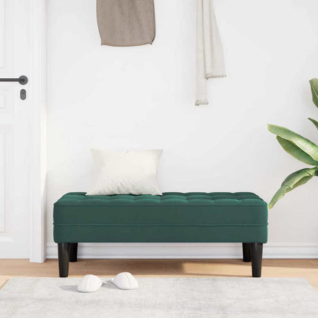 Vidaxl bank met kussen donkergroen 113 x 57 x 39 cm fluweel