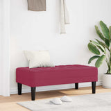 Vidaxl bank met kussen wijnrood 113 x 57 x 39 cm fluweel