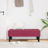 Vidaxl bank met kussen wijnrood 113 x 57 x 39 cm fluweel