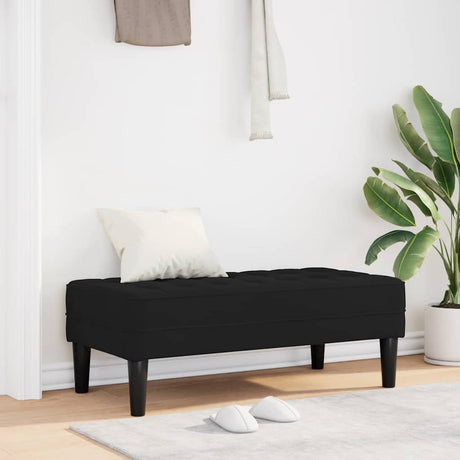 Vidaxl bank met kussen zwart 113 x 57 x 39 cm fluweel
