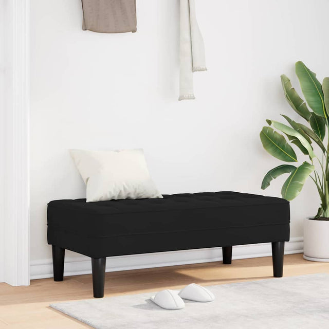 Vidaxl bank met kussen zwart 113 x 57 x 39 cm fluweel