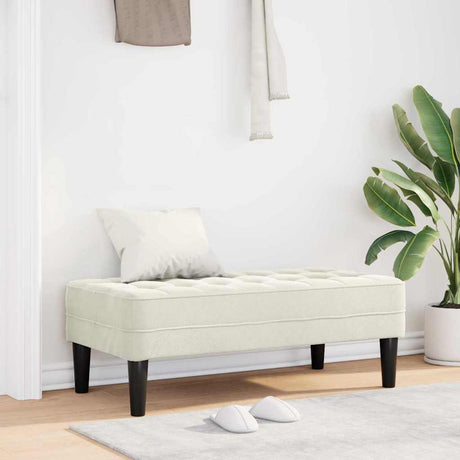 Vidaxl bank met kussen crème 113 x 57 x 39 cm fluweel