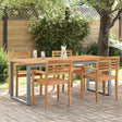 Vidaxl tuinstafel grijs 200 x 90 x 75 cm massief acaciahout