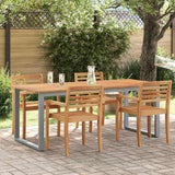 Vidaxl tuinstafel grijs 200 x 90 x 75 cm massief acaciahout