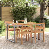 Vidaxl tuinstafel grijs 140 x 80 x 75 cm massief acaciahout