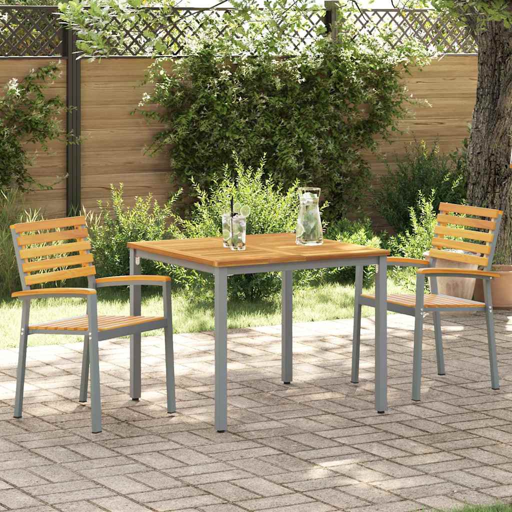 Vidaxl tuinstoel 2 st bruin massief acaciahout stapelbaar